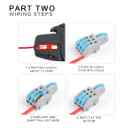 1 Input 2/3/4/5 Output Splitter Quick Spring Splicing Wire Connector Electric Cable Terminal Block Push In With Operation Lever - Image 3