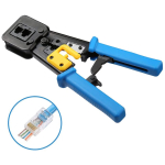 RJ45 Crimp Tool Pass Through Cat5 Cat5e Cat6 Crimping Tool For RJ45/RJ12 Regular And End-Pass-Through Connectors 100pcs Set - Image 4