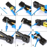 RJ45 Crimp Tool Pass Through Cat5 Cat5e Cat6 Crimping Tool For RJ45/RJ12 Regular And End-Pass-Through Connectors 100pcs Set - Image 6