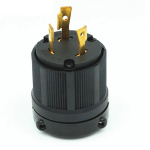 Black American 30A 250V NEMA L6-30P L6-30R US 3-hole anti-off industry power plug socket inline wire connector - Image 3