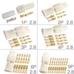 2.8mm pitch 1/2/3/4/6/9 Pin Automotive 2.8 Electrical wire Connector Male Female cable terminal plug Kits Motorcycle ebike car - Image 2