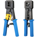 RJ45 Crimp Tool Pass Through Cat5 Cat5e Cat6 Crimping Tool For RJ45/RJ12 Regular And End-Pass-Through Connectors 100pcs Set - Image 3