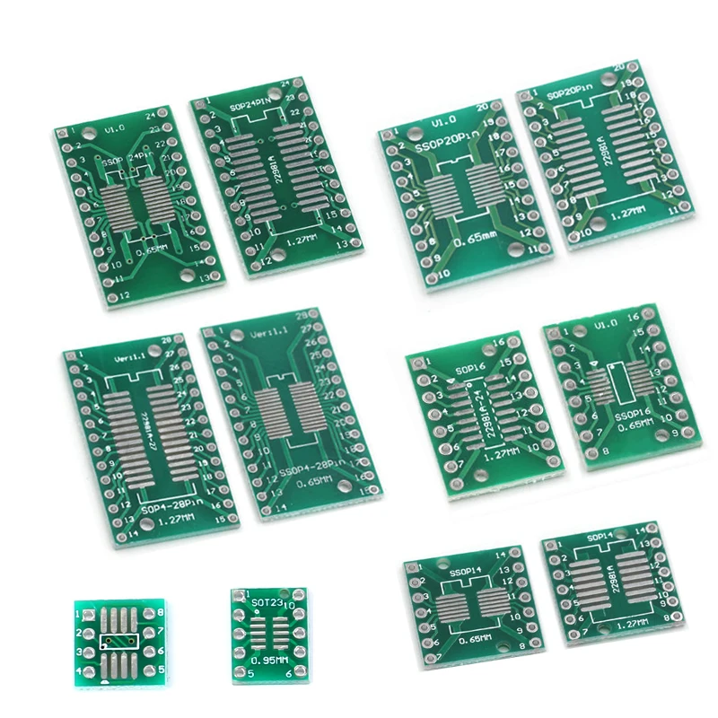 kf-H9e450ee43baf4c1aa7a071dd3cb75b67c-10PCS-PCB-Board-Kit-SMD-Turn-To-DIP-Adapter-Converter-Plate-SOP-MSOP-SSOP-TSSOP-SOT23.webp PCB Board Kit SMD Turn To DIP Adapter Converter Plate SOP MSOP SSOP TSSOP SOT23 8 10 14 16 20 28 SMT To DIP - Image 1