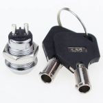 12MM Stainless Steel Telephone Lock Electronic Lock Power Lock Key Switch S1201 Double Side Pull Out Type 0.5A250V AC 2Keys - Image 3