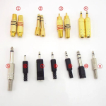 3.5~6.5mm female Male Audio Connector Adapter RCA Male to Female Stereo jack Plug For Aux Speaker Cable Headphone adaptor P1 - Image 2