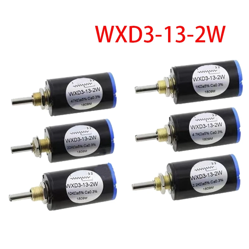 kf-Hbde2b3e34f8f48eabcbe8b2b7803b4f54-1pc-WXD3-13-2W-100-200-220-470-680-1K-2-2K-3-3K-4-7K.webp WXD3-13-2W 100 200 220 470 680 1K 2.2K 3.3K 4.7K 5.6K 6.8K 10K 22K 33K 47K 100K Ohm WXD3-13 2W Wirewound Potentiometer - Image 1