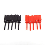 50mm Mini Single Test Hook Clip Probe for Electronic Testing IC Grabber red black flat Crocodile Clip Hooks electric Test Clip - Image 2
