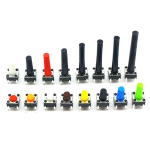 Black  4Pin 6*6*4.3/4.5/5/6/7/8/9/10/11/12/13/14/15/16/17/18/19/20mm Toy Mini Micro Push Button DIP Tactile Switch - Image 2