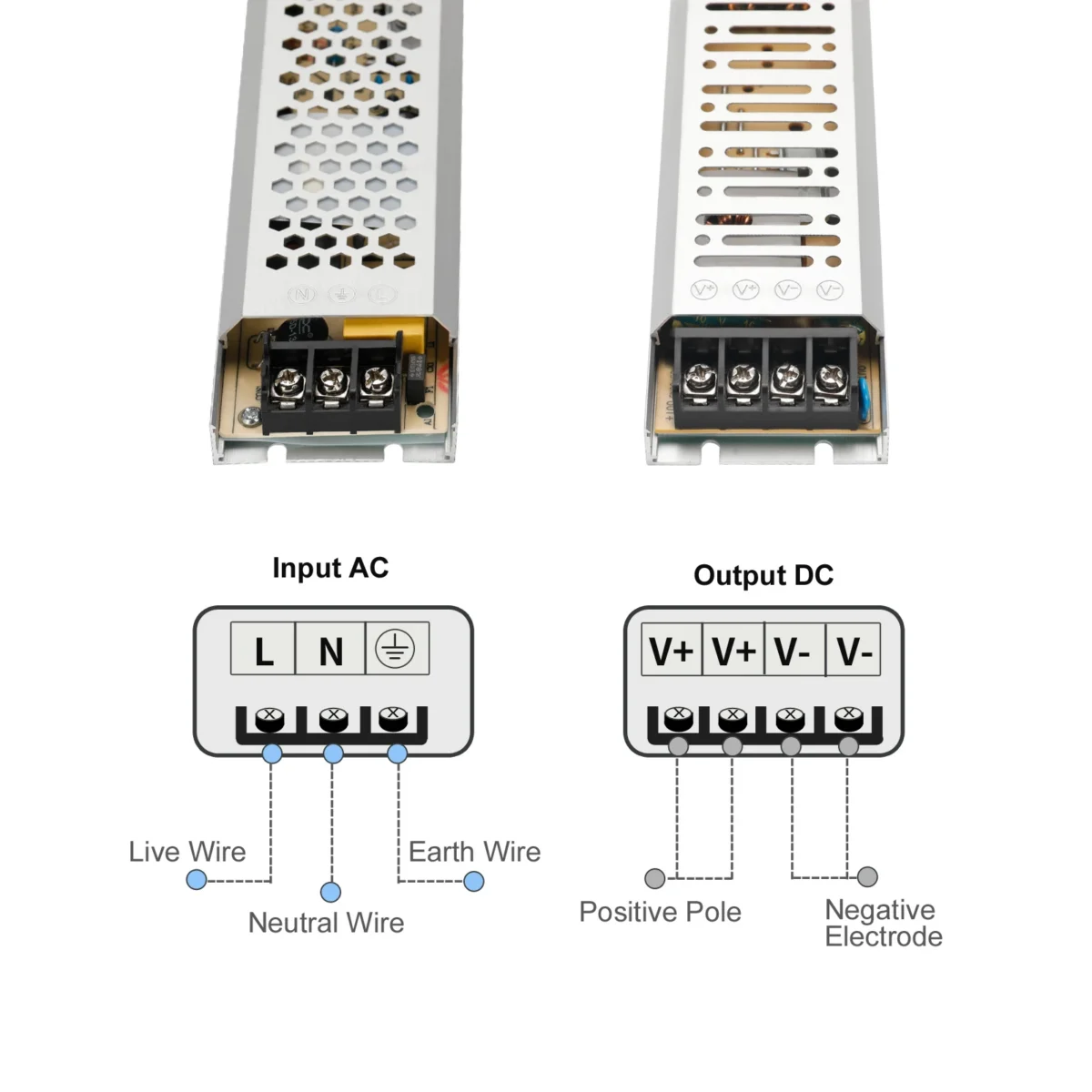 Ultra Thin Switching Power Supply DC 12V 24V Lighting Transformers 60W 100W 150W 200W 300W 400W AC190-240V Driver For LED Strips - Image 5