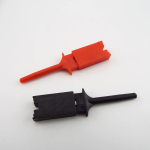 50mm Mini Single Test Hook Clip Probe for Electronic Testing IC Grabber red black flat Crocodile Clip Hooks electric Test Clip - Image 3