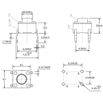 Black  4Pin 6*6*4.3/4.5/5/6/7/8/9/10/11/12/13/14/15/16/17/18/19/20mm Toy Mini Micro Push Button DIP Tactile Switch - Image 6