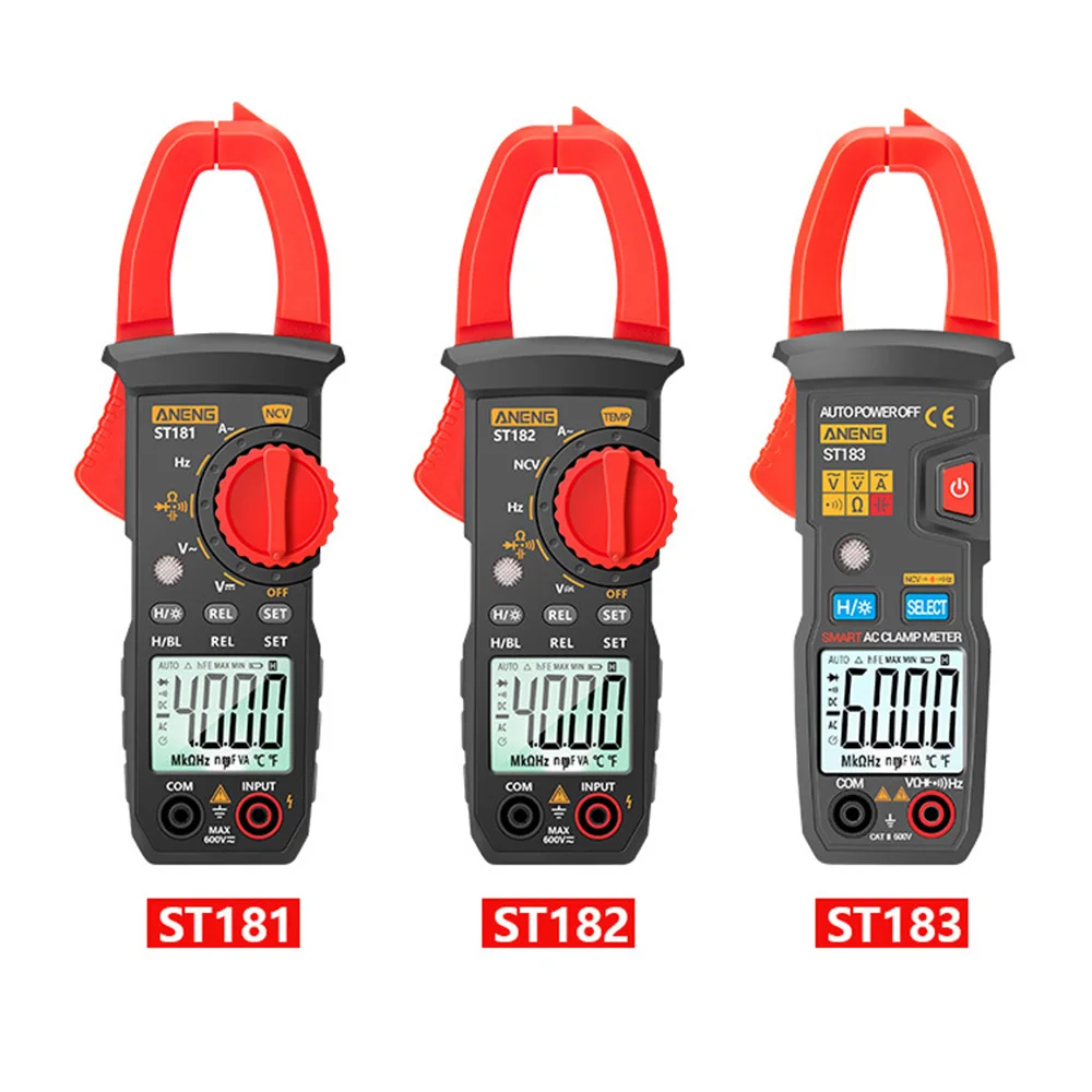 kf-S00798ac9fd9d4103838bf3ce5c59ed1cc-ST181-ST182-ST183-4000-6000-Counts-Digital-Clamp-Meter-AC-Current-Multimeter-Ammeter-Voltage-Tester-Amp.webp ST181 ST182 ST183 4000/6000 Counts Digital Clamp Meter AC Current Multimeter Ammeter Voltage Tester Amp Hz Capacitance Tool - Image 1
