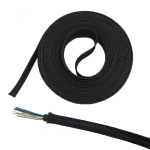 Black Cable Sleeve 4/6/8/10/12/16//18/20/25/30mm Tight PET Wire Cable Gland Protection Insulated Braid Sleeving - Image 3