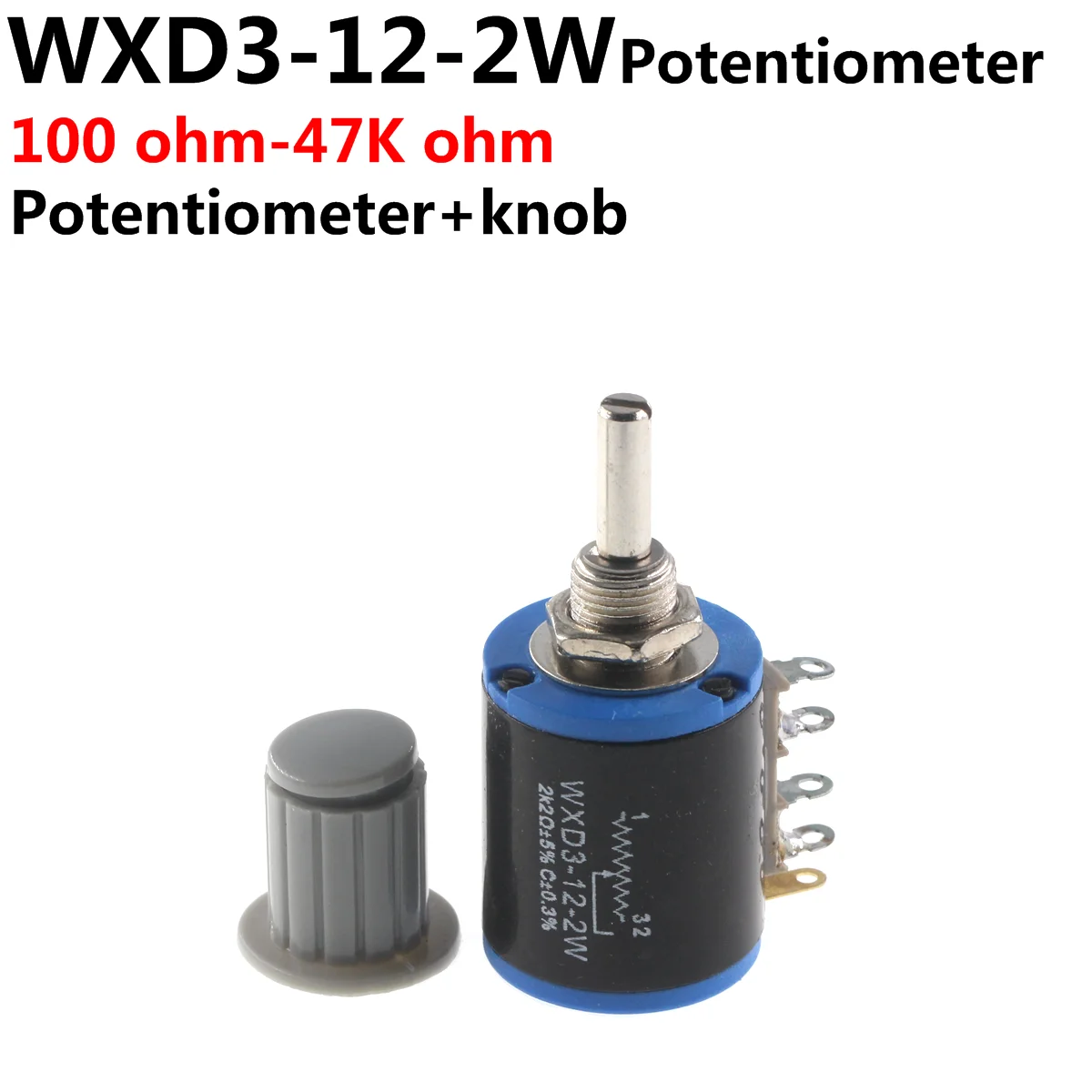 kf-S0615e69eae164253ad0ff45337640067i-5PCS-WXD3-12-2W-5pcs-knob-100-220-470-1K-2K2-3K3-4K7-10K-22K-33K.webp WXD3-12-2W 100 220 470 1K 2K2 3K3 4K7 10K 22K 33K 47K Ohm 2.2K 3.3K 4.7K WXD3-12 2W Wirewound Potentiometer - Image 1