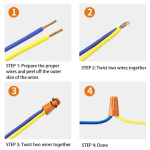 Fast Connector Spring Cap Crimp End Terminal AWG24-7 Insulated Electrical Insert Splice Rotating Wire Connection - Image 5