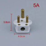 5A 15A India South africa Wiring power cord plug BS546 removable cable Connector Detachable power plug Type M/D White Black - Image 5