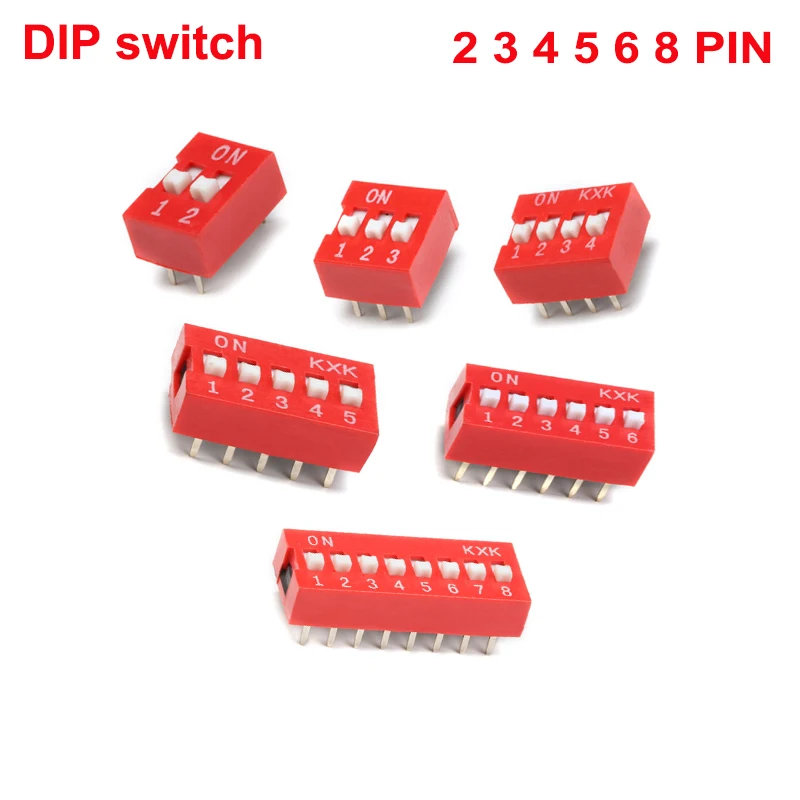 kf-S0b9183f3365848508003eaa60badd32bm-10PCS-DIP-Switch-2-54MM-Pitch-Toggle-Switch-Dial-The-Code-2P-3P-4P-5P-6P.webp DIP Switch 2.54MM Pitch Toggle Switch Dial The Code 2P 3P 4P 5P 6P 8 PIN Quick Switch Red 2.54MM - Image 1