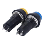 PBS-11A PBS-11B 12mm self-locking Self-Recovery Plastic Push Button Switch momentary 3A 250V AC 2PIN 6Color - Image 6