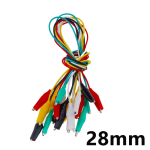 Color Alligator Clip Electric DIY Small Battery Power Cord Sheath Electric Clamp Double Head Test Clamp.28mm35mm45mm 50cm - Image 3