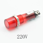 220V 12V 24VDC Mounting hole 10mm Signal Lamp Panel Mounting Neon Indicator Red Green orange Lights - Image 5