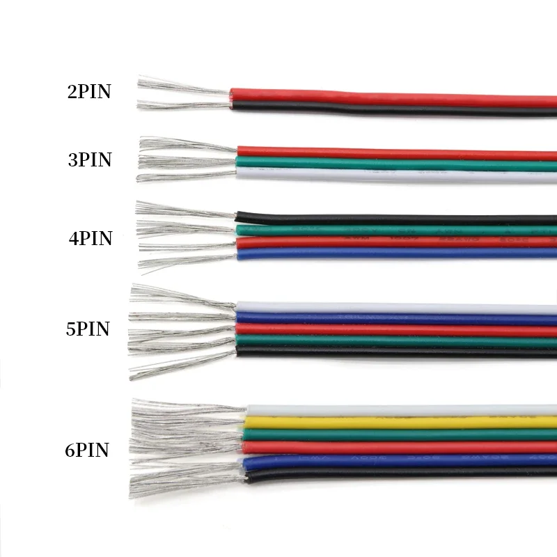 kf-S0fb77602fb92430a959162fb78ae58c8U-5M-10M-Electrical-Wire-Cable-2-3-4-5-6-Pins18-20-22AWG-Cable-Connector-Electric.webp LED Strip Connector Cable RGB RGBW LED Strip Light - Image 1