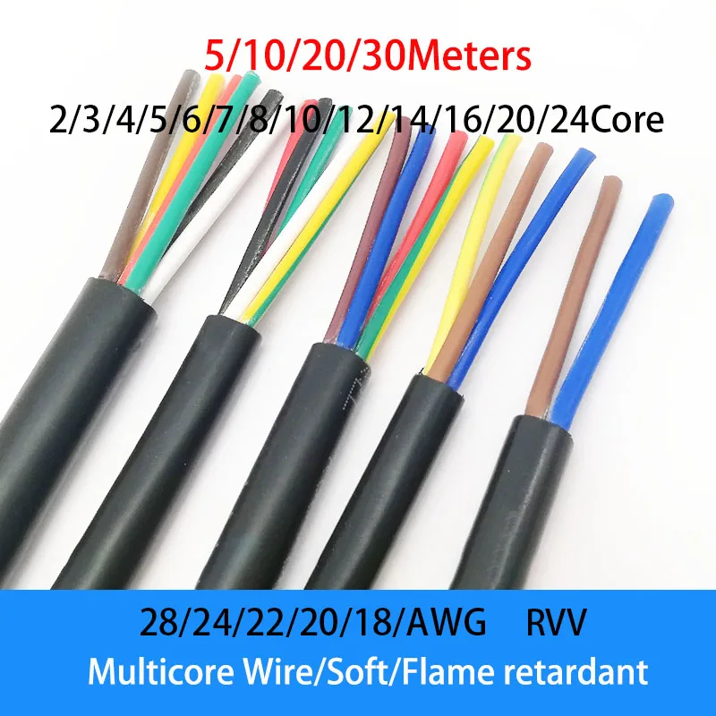 kf-S108661744bb1491bb04333bb61bbd695L-5-10-20-30Meter-28-24-22-20-18AWG-Cable-RVV-2-3-4-5-6.webp RVV Control Signal Cable - Image 1