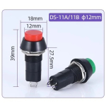 PBS-11A PBS-11B 12mm self-locking Self-Recovery Plastic Push Button Switch momentary 3A 250V AC 2PIN 6Color - Image 5