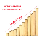 M3*5/8/10/12/15/20/25~50mm Female Brass Standoff Spacer Copper Hexagonal Stud Spacer Hollow Pillars M3*5-50MM Length