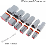 DT 2 3 4 6 8 12 Pin Auto Waterproof Connector Automotive Sealed Electric Male And Female Plug DT06-2S DT04-2P