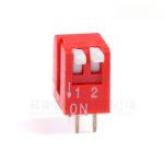 DIP switch, side dial, key type, in-line sliding type horizontal switch module 2/3/4-8P, 2.54mm spacing, red push switch - Image 4