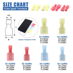NYLON Male Female Fully Insulated Spade joint Cable Wire Connector Wiring Cable Plug Crimp Terminals FDFN MDFN - Image 5