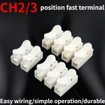 CH-2 CH-3 Spring Wire Quick Connector 2P 3P Electrical Crimp Terminals Block Splice Cable Clamp Easy Fit Led Strip