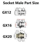 GX12 GX16 GX20 2/3/4/5/6/7/8/9/10/12/14/15Pin Wire Connector Circular Plug Socket Aviation Socket Male+Female - Image 2