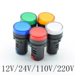 12V 24V 110V 220V 22mm Panel Mount LED Power Indicator Pilot Signal Light Lamp red blue green white yellow lamp