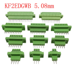 5.08mm Pitch KF2EDGWB Through-wall Screw Terminal Block Wire Connector  2-16Pin Pluggable Bulkhead Wall Terminal Plug Jack - Image 2