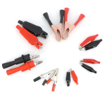 5A 50A Handle Test Probe Metal Alligator Crocodile Clips Connector Connect Socket Plug Black Red for Electrical Car Battery