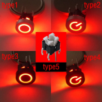 6X6X7.2mm Momentary Tact Button LED 3V Adding Caps H=8.2mm 6Pin DIP Tactical Keyboard Mini Push Button Press Button - Image 5