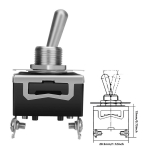 Toggle Switch Heavy duty joystick switch 15A 250V 20A 125V SPST 2Pin on/off switch metal bat waterproof boot cover Car Boat - Image 4