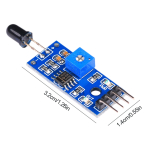 4 Pin IR Flame Detection Sensor Module Sensitivity Adjustable Fire Source Detection Module Accessories for Arduino DIY Kit - Image 5