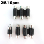 RCA male to male Female Connector AV Coupler RCA 2RCA 3RCA To Female Audio Video Adapter PLUG Socket Extension Converter - Image 2