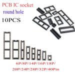IC Sockets round hole 2.54MM DIP6 DIP8 DIP14 DIP16 DIP18 DIP20 DIP28 DIP40 pins Connector DIP Socket 6 8 14 16 18 20 32pin