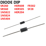 DIODE DIP SR560 1N5822 1N5404 SF28 HER608 HER505 SR260 FR302 1N5824 HER204