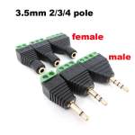 2/3/4 Pole Section 3.5mm audio Male female jack mono stereo connector DC free screw interface terminal block channel plug p - Image 4