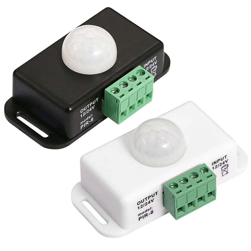 kf-S4ee2f0a280874d67a6c272c0100e471aX-DC-12V-24V-6A-Infrared-PIR-Motion-Sensor-Detector-Switch-Automatic-PIR-Motion-Sensor-Light-Switch.webp DC 12V 24V 6A Infrared PIR Motion Sensor Detector Switch Automatic PIR Motion Sensor Light Switch for LED Strip Light Lamp - Image 1
