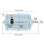 895 DC Motor 12V 24V High Torque 6000RPM 20000RPM Double Ball Bearing High RPM DC Motor for Electric Tool DIY Small Micro Drill - Image 3