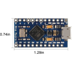 Pro Micro ATmega32U4 5V/16MHz Module Board, Replace with ATmega328 Pro Mini Compatible with Arduino with 2 Row Pin Header - Image 3