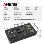 DT830B Digital Multimeter AC/DC LCD Mini Voltmeter Ammeter Ohm Tester 750/1000V High Safety Handheld Meter With Probe - Image 6