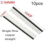 2.54mm Single Row Male 40Pin Connector Header copper needle 17mm straight needle1x40Pin Breakable Pin Connector