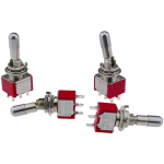 T80-T Series Round Top Anti-mishandling Locking Lever 6.35mm Panel Mount Mini Toggle Switch - Image 5