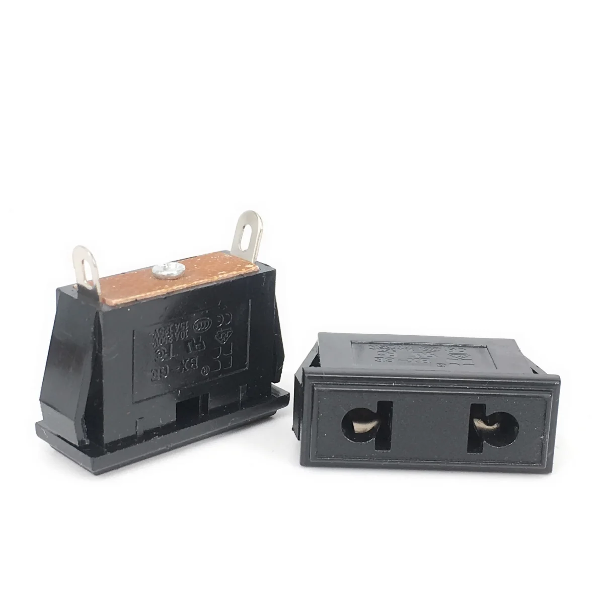 Black Copper 10/16A 250V American Japan Australian British EU Germany French Brazil Universal Electrical AC power socket - Image 2